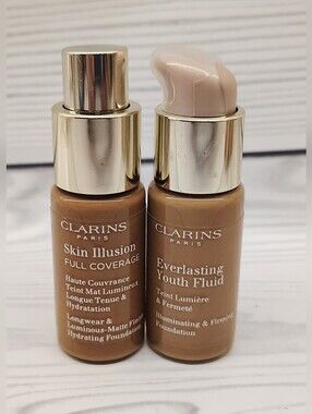 Clarins Everlasting Youth Fluid & Skin Illusion Full Coverage Foundation Makeup